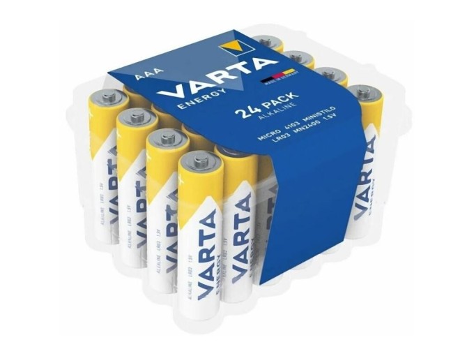 VARTA Energy alkalické AAA baterie 1.5V balení 24 kusů