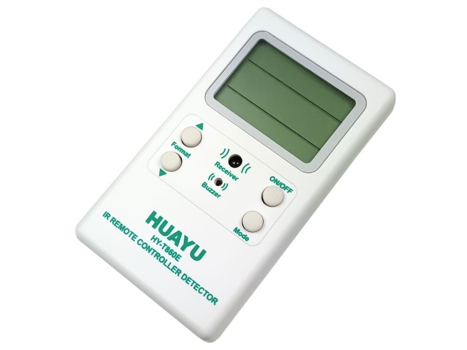 Tester dálkových ovladačů HUAYU HY-T860E s IR a RF detekcí