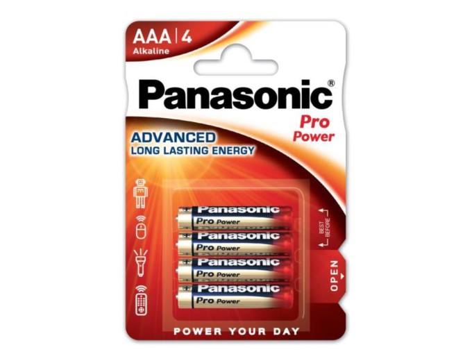 Alkalické AAA baterie Panasonic Pro Power LR03 1,5V 4ks