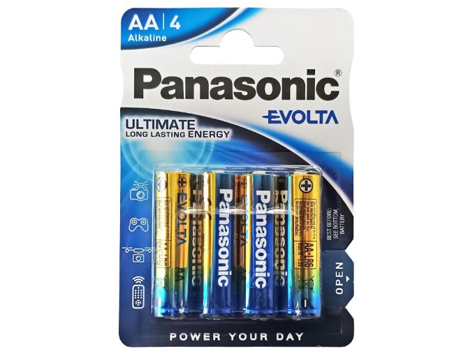 Panasonic EVOLTA AA alkalické baterie 1,5V 4ks LR6