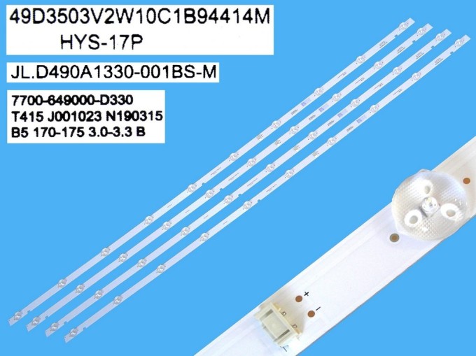 Sada LED podsvitu 945mm pro LCD TV LG 49" – 4 kusy JL.D490A1330-001BS
