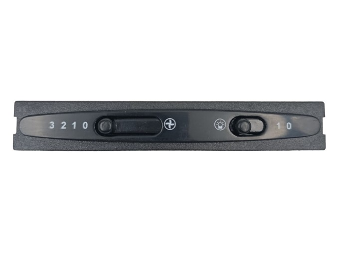 Černý ovládací panel digestoře Mora s 2 šoupátky pro modely 5701–5711