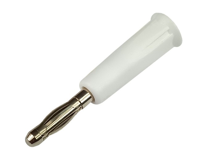 Laboratorní banánek 4mm 24A bílý