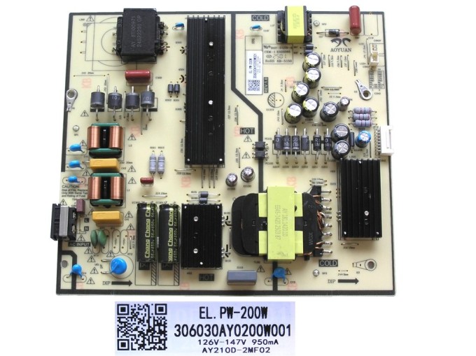 Napájecí zdrojová deska pro Sencor SLE65Q871B LCD TV, model EL,PW-200W