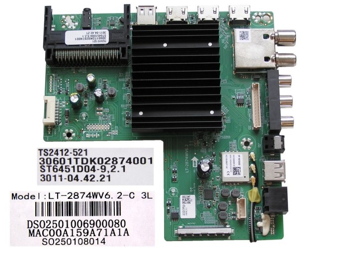 Základní deska LCD modulu pro TV Sencor SLE65Q871B TS2412-521