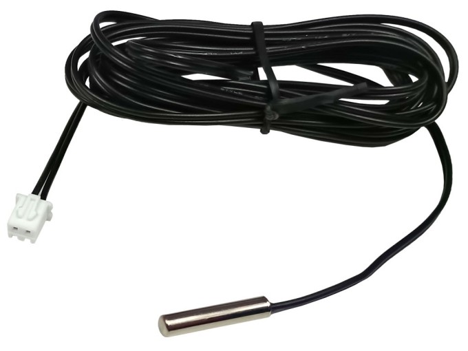 NTC termistor 10 kΩ teplotní čidlo s kabelem 200 cm, rozměry 4 x 20 mm