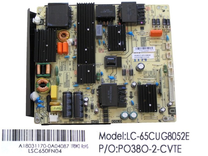 Power board napájecí zdroj pro Sharp LC-65CUG8062E LCD TV