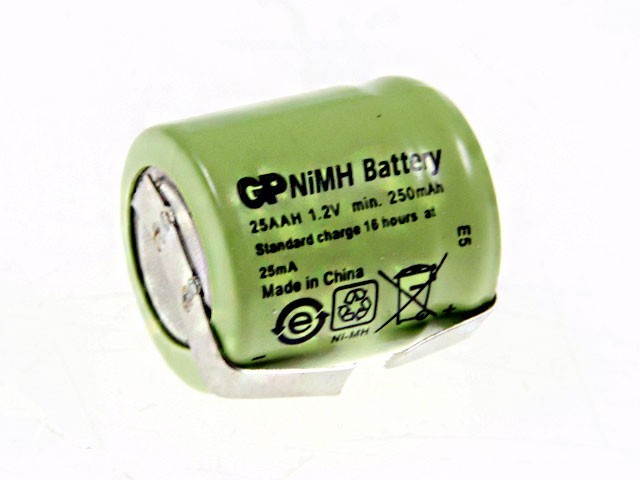 Ni-MH akumulátor 1,2V 250mAh s pásky AVEX 25AAH1AX