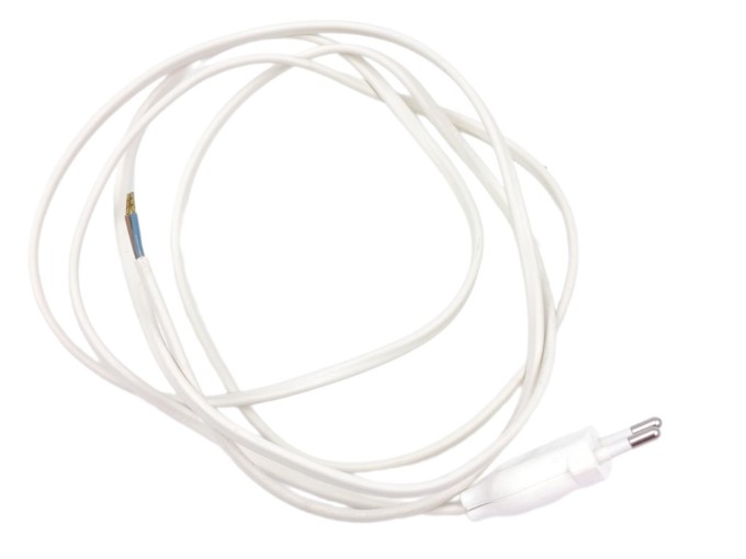 Plochý napájecí kabel PVC 2x0,75mm, 2 m, bílý