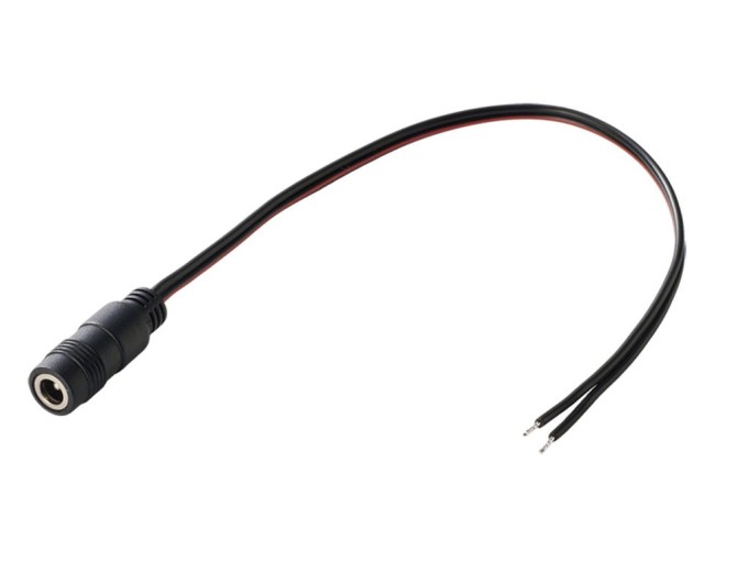 Prodlužovací napájecí kabel 0,2 m s konektorem samice 5,5x2,1 mm