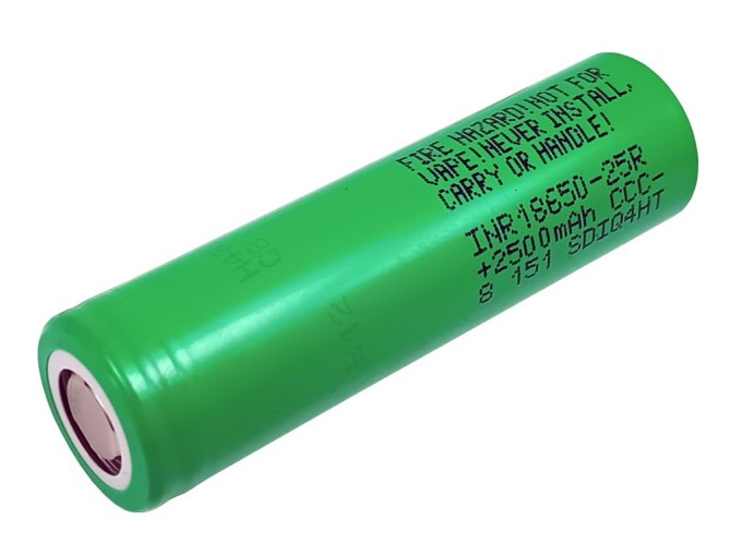 Li-Ion akumulátor 3,6V 2500mAh Samsung INR18650-25R