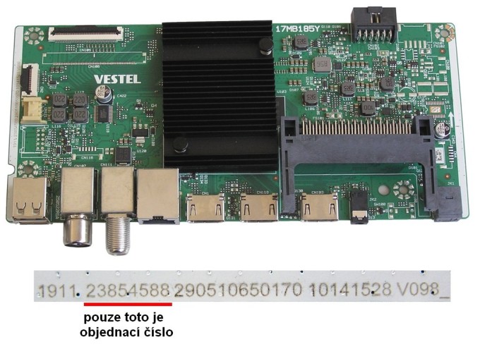 Základní deska LCD modulu 17MB185Y / Main board 23854588 pro JVC LT-43VA3335