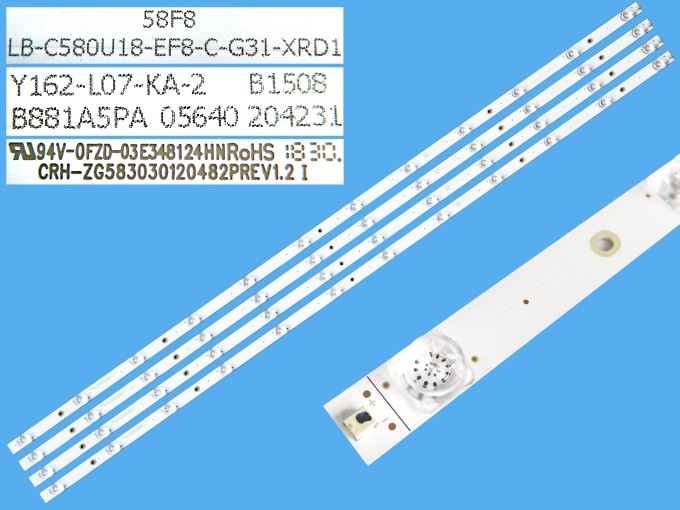Sada LED podsvitu 1148mm pro LCD TV ChangHong 58F8, 4 kusy