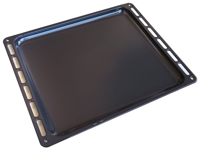 Černý hluboký pečící plech 46,5 x 38,1 x 2,5 cm, originální 20759669 VESTEL