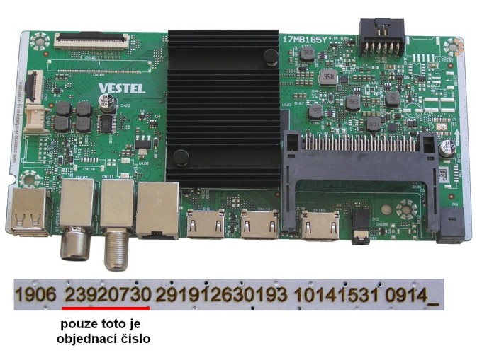 Základní deska LCD modulu 17MB185Y / Main board 23920730 pro JVC LT-65VA3335