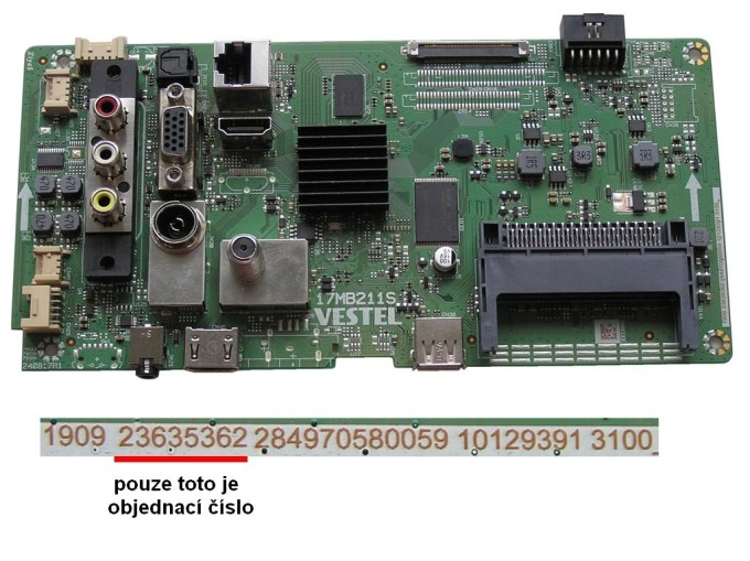 Základní deska LCD modulu 17MB211S / Main board 23635362 pro TV