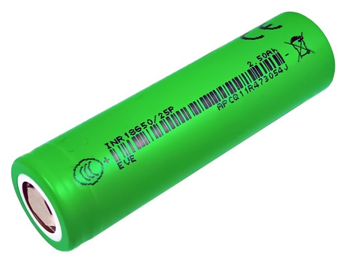 Li-Ion akumulátor 3,6V 2500mAh EVE INR18650-25P
