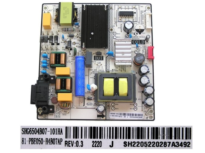 Zdrojová deska LCD modulu CCP-508 / DLBB568 REV:0.3 / SHG6504B07-101HA