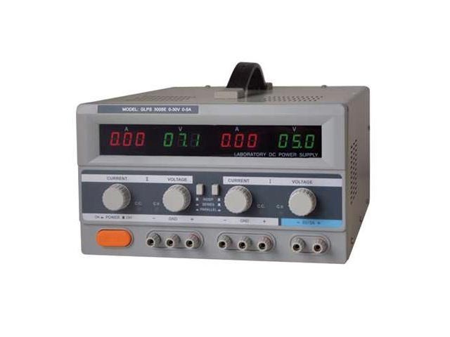 Laboratorní napájecí zdroj Geti GLPS 3005E 2x 0-30V/0-5A + 5V/3A