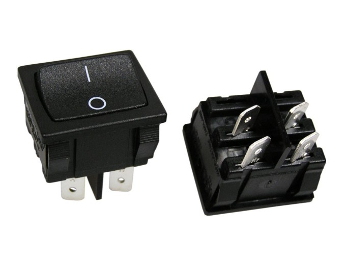 Kolébkový vypínač malý černý ON-OFF ARCOLECTRIC H8650VBAAG
