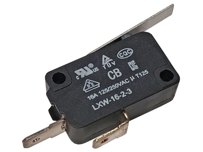 Mikrospínač MW MS301 s přepínacím kontaktem FASTON 6.3 mm pro mikrovlnné trouby
