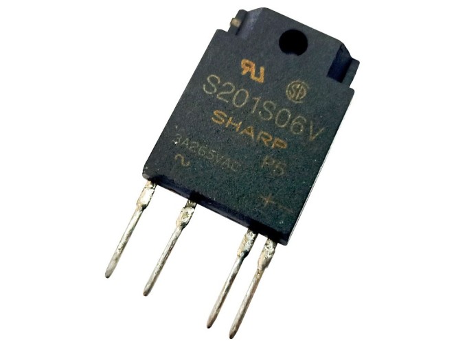 Polovodičové relé S201S06V / S201S06F SIP4 3A 600V AC