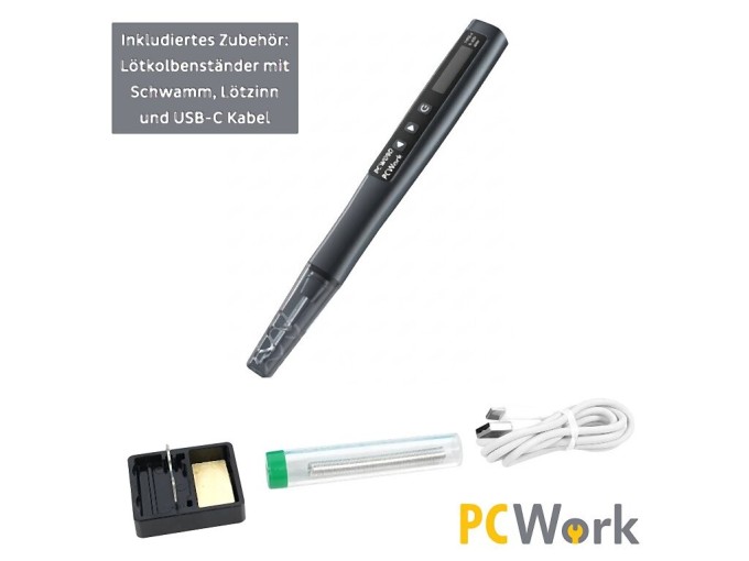 USB-C mikropájka PCW09D 40 W s OLED displejem a regulací teploty