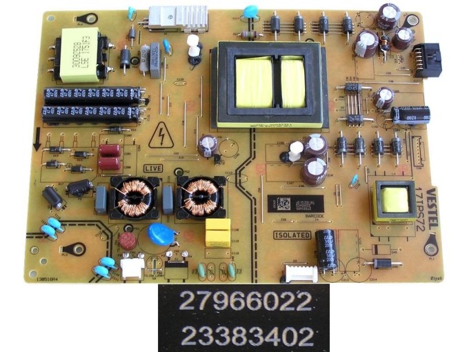 Napájecí zdrojová deska 17IPS72 pro LCD TV Vestel 23383402