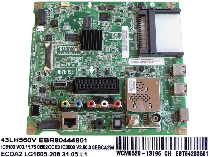 Základní deska LCD modulu EBT64283501 / EBR80444801 / EBU63752501 pro LG TV