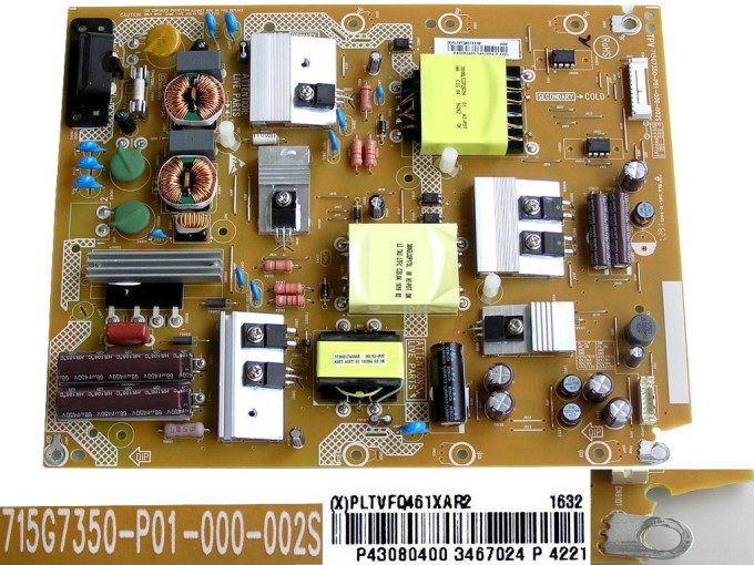 Napájecí zdrojová deska PLTVFQ461XAR2 / 715G7350-P01-000-002S pro Philips TV