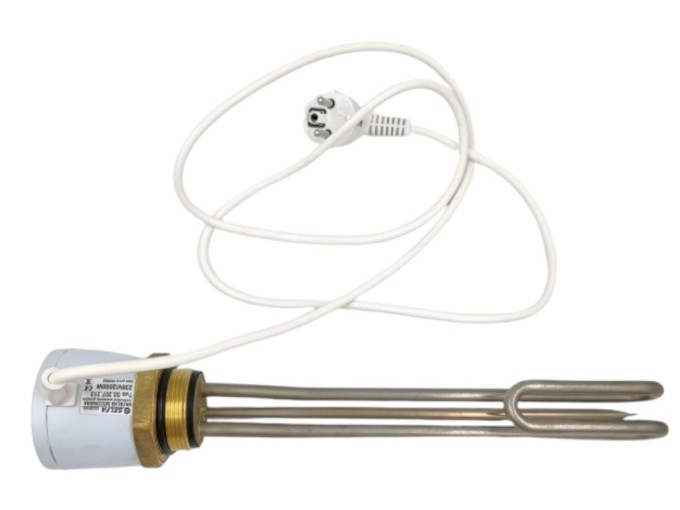 Nerezové topné těleso 2000W 230V s termostatem G 6/4"