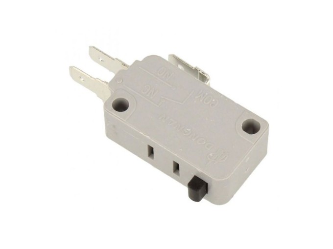 Mikrospínač pro mikrovlnnou troubu 16A 250V s 3 vývody Faston