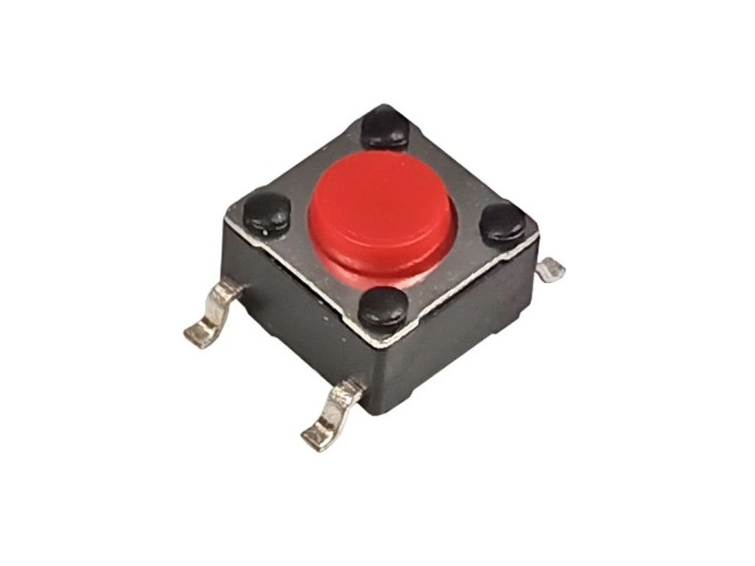 Mikrotlačítko typ PTS645SK43SMTR92 LFS 6x6 mm, výška 4,3 mm