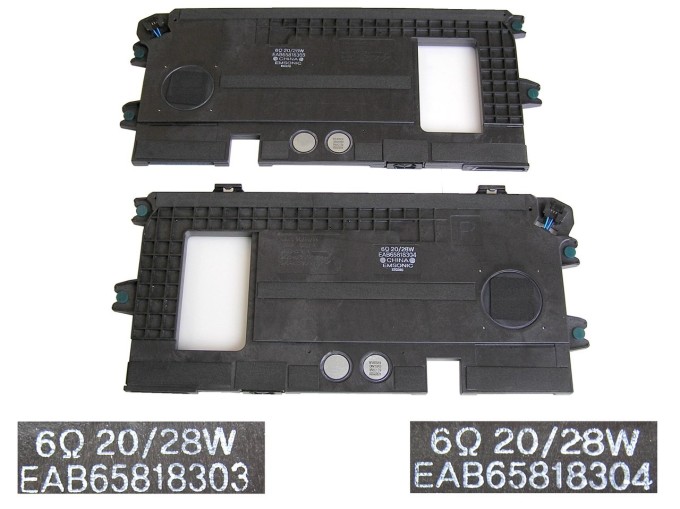 Pár interních reproduktorů pro TV LCD 6 Ω 20 W LG EAB65818303 + EAB65818304