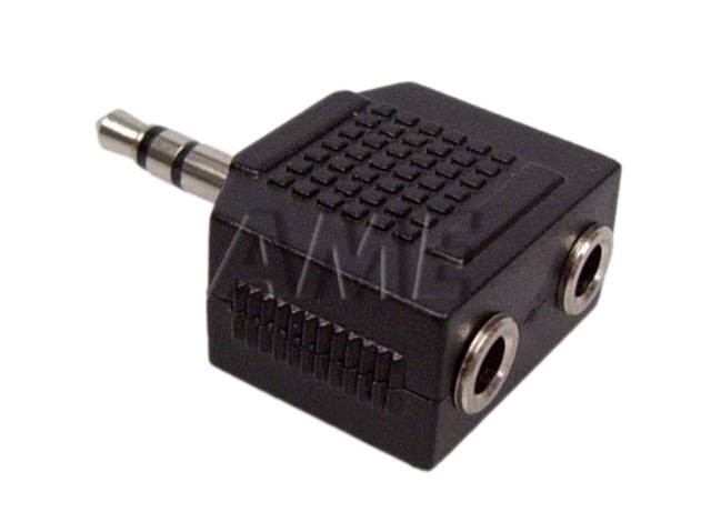 Stereo rozdvojka jack 3.5mm samec na 2x jack 3.5mm samice