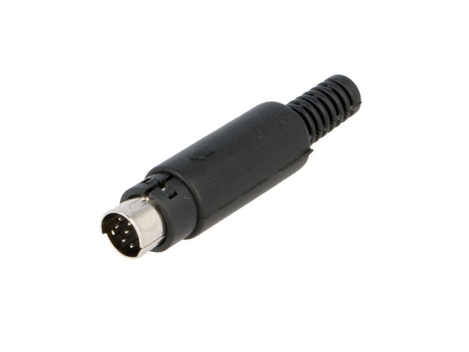 Mini DIN 8pin vidlice (samec) pro kabel s pájením