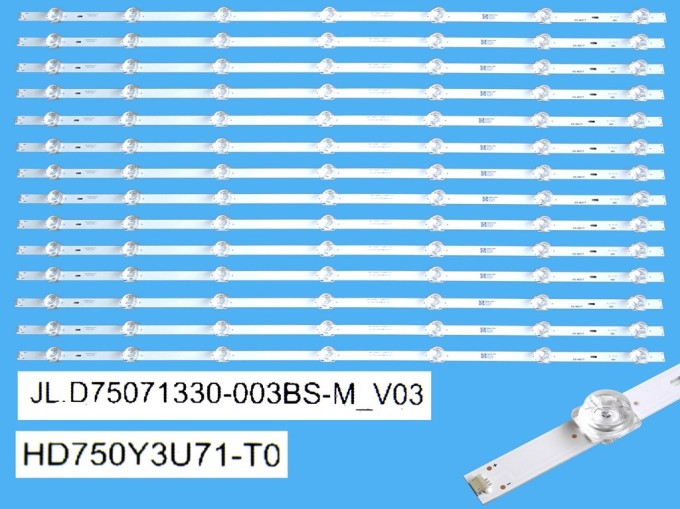 Sada LED podsvícení 745mm pro Hisense 75" LCD TV, 14 kusů