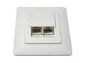 Dvojitá zapuštěná zásuvka RJ45 2x8/8 s LSA kontakty