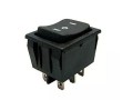 Kolébkový vypínač 3 polohy 6 pinů (ON)-OFF-(ON) 250V 15A černý