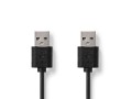 USB 2.0 kabel s konektory A/A, délka 1 m, černý