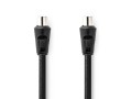 Anténní koaxiální kabel 5m s dvojitým stíněním, černý
