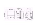 Analogový panelový ampérmetr 10A DC s bočníkem 45x45 mm