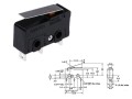 SNAP ACTION mikrospínač SS-10GL s páčkou 10A 250V AC