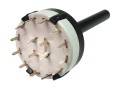 Otočný přepínač 4 sekce, 3 polohy, do PCB, osa 6 mm, 250V/0,15A