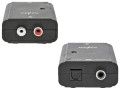 Digitální audio převodník 1x Toslink / SPDIF na 2x RCA cinch konektory