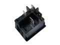Dvoupólový kolébkový vypínač 16A 250V s doutnavkou, žlutý, FASTON 6,3 mm