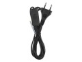 Flexo síťový kabel 2x0,75mm² s vypínačem, černá plochá dvojlinka 2 m