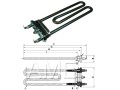 Topné těleso do pračky 2000W náhradní díl 00643463 BOSCH / SIEMENS