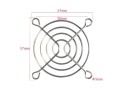 Kovová mřížka na ventilátor 60x60 mm FG-06