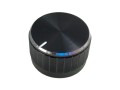 Hliníkový černý knoflík na potenciometr 29 mm s ukazatelem polohy